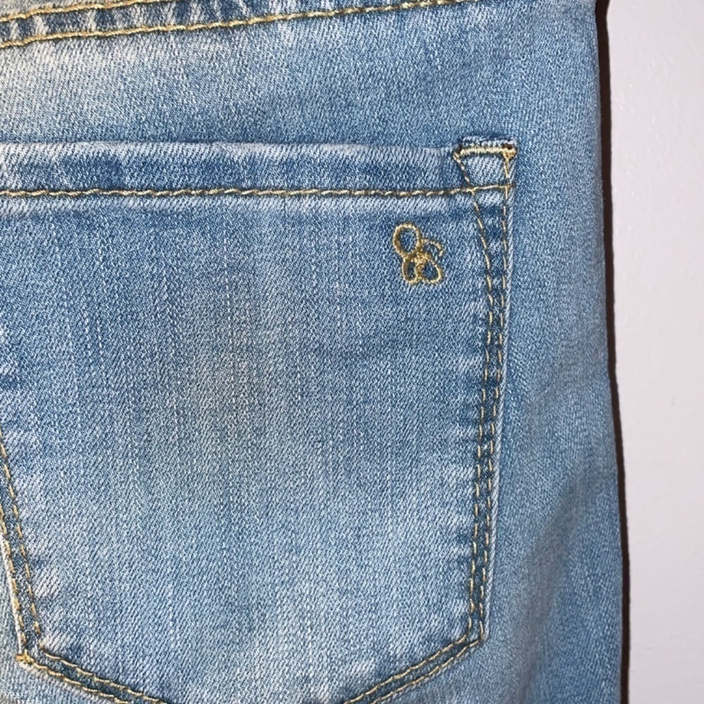 VINTAGE Jessica Simpson Size 2 Kiss Me Super Skinny Jean Distressed Denim Floral - Picture 10 of 14